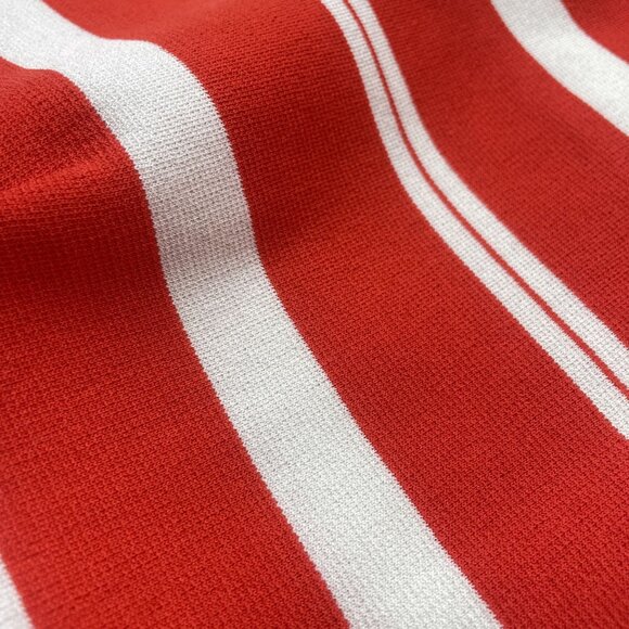 James Kenrob 60s Women's Top Medium Retro Sleeveless Red Stripes TREVIRA ERA - Picture 3 of 7